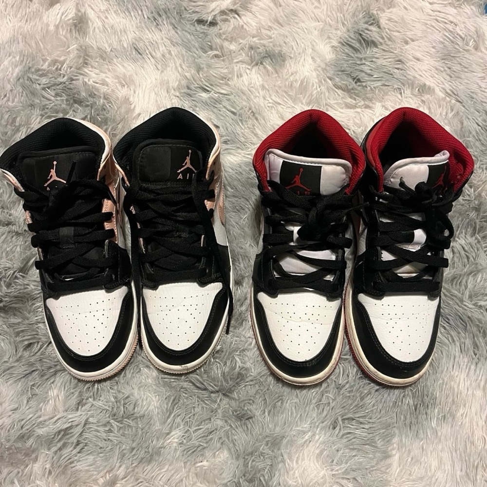 Mid Air Jordan 1s